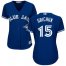 Toronto Blue Jays #15 Randal Grichuk Blue Alternate Womens Stitched MLB Jersey