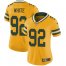 Nike Green Bay Packers #92 Reggie White Yellow Womens Stitched NFL Limited Rush Jersey