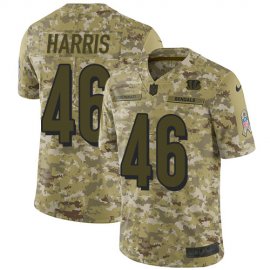 Nike Cincinnati Bengals #46 Clark Harris Camo Mens Stitched NFL Limited 2018 Salute To Service Jersey