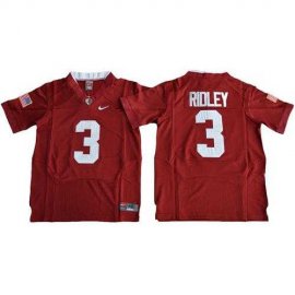 Youth Alabama Crimson #3 Calvin Ridley Red Pro Combat StitchedNCAA Jersey