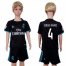 Real Madrid #4 Sergio Ramos Away Kid Soccer Club Jersey