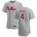 Philadelphia Phillies #4 Scott Kingery Mens Nike Gray Road 2020 Authentic Player MLB Jersey