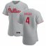 Philadelphia Phillies #4 Scott Kingery Mens Nike Gray Road 2020 Authentic Player MLB Jersey