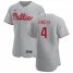 Philadelphia Phillies #4 Scott Kingery Mens Nike Gray Road 2020 Authentic Player MLB Jersey