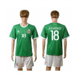 Mexico #18 A.Guardado Green Home Soccer Country Jersey