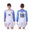 USA #18 Wood Home Long Sleeves Soccer Country Jersey