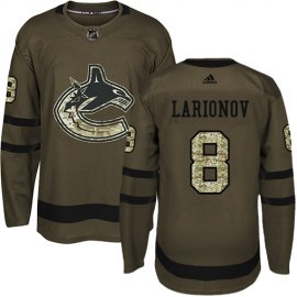 Adidas Vancouver Canucks #8 Igor Larionov Green Salute to Service Stitched NHL Jersey