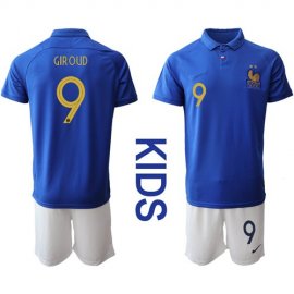 France #9 Giroud 100th Anniversary Edition Kid Soccer Country Jersey