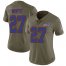 Nike Buffalo Bills #27 TreDavious White Olive Womens Stitched NFL Limited 2017 Salute to Service Jersey