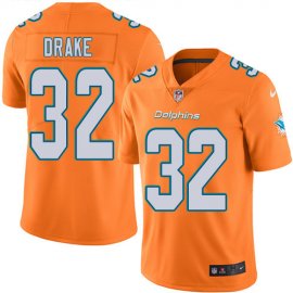Nike Miami Dolphins #32 Kenyan Drake Orange Mens Stitched NFL Limited Rush Jersey