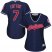 Cleveland Indians #7 Kenny Lofton Navy Blue Alternate Womens Stitched MLB Jersey