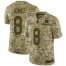Nike New York Giants #8 Daniel Jones Camo Mens Stitched NFL Limited 2018 Salute To Service Jersey