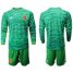 Spain Blank Green Long Sleeves Goalkeeper Soccer Country Jersey