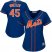 New York Mets #45 Zack Wheeler Blue Alternate Womens Stitched MLB Jersey