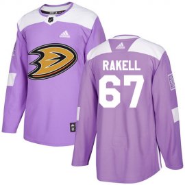 Adidas Anaheim Ducks #67 Rickard Rakell Purple Authentic Fights Cancer Stitched NHL Jersey