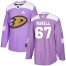 Adidas Anaheim Ducks #67 Rickard Rakell Purple Authentic Fights Cancer Stitched NHL Jersey