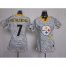 Nike Pittsburgh Steelers #7 Ben Roethlisberger Zebra Womens Stitched NFL Elite Jersey