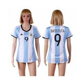 Womens Argentina #9 Batistuta Home Soccer Country Jersey