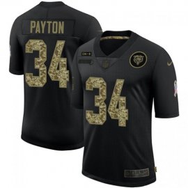 Chicago Chicago Bears #34 Walter Payton Mens Nike 2020 Salute To Service Camo Limited NFL Jersey Black