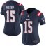 Nike New England Patriots #15 NKeal Harry Navy Blue Womens Stitched NFL Limited Rush Jersey