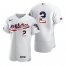 Oakland Athletics #2 Khris Davis Mens Nike White Fluttering USA Flag Limited Edition Authentic MLB Jersey
