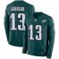 Nike Philadelphia Eagles #13 Nelson Agholor Midnight Green Team Color Mens Stitched NFL Limited Therma Long Sleeve Jersey