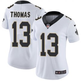Nike New Orleans Saints #13 Michael Thomas White Womens Stitched NFL Vapor Untouchable Limited Jersey
