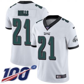 Nike Philadelphia Eagles #21 Jalen Mills White Mens Stitched NFL 100th Season Vapor Untouchable Limited Jersey