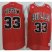 Chicago Bulls 33 Scottie Pippen Red NBA Jerseys