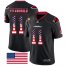 Nike Arizona Cardinals #11 Larry Fitzgerald Black Mens Stitched NFL Limited Rush USA Flag Jersey