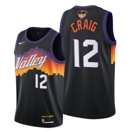 Nike Phoenix Suns #12 Torrey Craig Mens 2021 NBA Finals Bound City Edition Jersey Black Mens