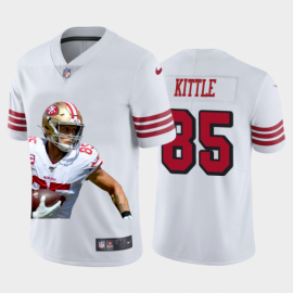 San Francisco 49ers #85 George Kittle Nike Team Hero Rush Vapor Limited NFL Jersey White
