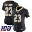 Nike New Orleans Saints #23 Marshon Lattimore Black Team Color Womens Stitched NFL 100th Season Vapor Limited Jersey