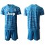 Juventus Blank Blue Goalkeeper Soccer Club Jersey
