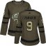Adidas Columbus Blue Jackets #9 Artemi Panarin Green Salute to Service Womens Stitched NHL Jersey