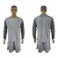 Portugal Blank Grey Goalkeeper Long Sleeves Soccer Country Jersey