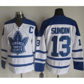 Toronto Maple Leafs #13 Mats Sundin White CCM Throwback Winter Classic Stitched NHL Jersey