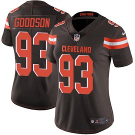 Nike Cleveland Browns #93 B.J. Goodson Brown Team Color Womens Stitched NFL Vapor Untouchable Limited Jersey