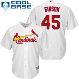 St.Louis Cardinals #45 Bob Gibson White Cool Base Stitched Youth MLB Jersey