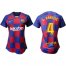 Womens Barcelona #4 I.Rakitic Home Soccer Club Jersey