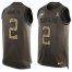 Nike Philadelphia Eagles #2 Jalen Hurts Green Mens Stitched NFL Limited Salute To Service Tank Top Jersey