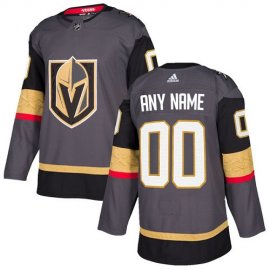 Mens Adidas Vegas Golden Knights Personalized Authentic Gray Home NHL Jersey