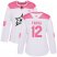 Adidas Dallas Stars #12 Radek Faksa White/Pink Authentic Fashion Womens Stitched NHL Jersey