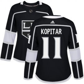 Adidas Los Angeles Kings #11 Anze Kopitar Black Home Authentic Womens Stitched NHL Jersey