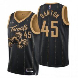 Toronto Toronto Raptors #45 Dalano Banton Mens Nike Black 2021/22 Swingman NBA Jersey – City Edition Mens