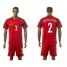 Portugal #2 Alves Home Soccer Country Jersey