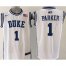 Duke Blue Devils #1 Jabari Parker White Basketball Stitched NCAA Jersey