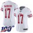 Nike San Francisco 49ers #17 Emmanuel Sanders White Womens Stitched NFL 100th Season Vapor Limited Jersey