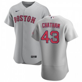 Boston Red Sox #43 C.J. Chatham Mens Nike Gray Road 2020 Authentic Team MLB Jersey