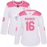 Adidas Toronto Maple Leafs #16 Mitchell Marner White/Pink Authentic Fashion Womens Stitched NHL Jersey